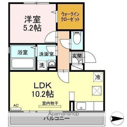 桜サライ[1LDK/40.9m2]の間取図