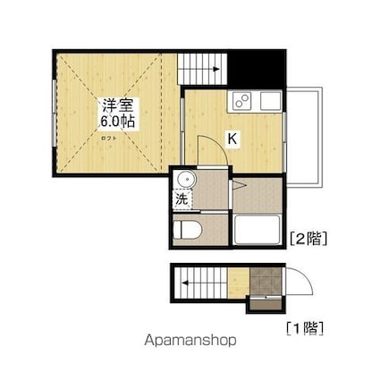 ＲＩＤＥＲＥ（リーデレ）井口[1K/32.25m2]の間取図