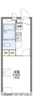 レオパレスミストラル西国分寺[1K/19.46m2]の間取図