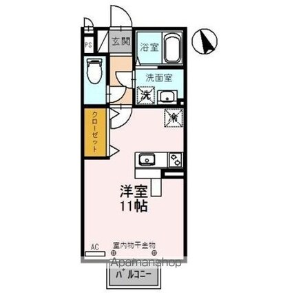 ウィル花堂[1R/30.03m2]の間取図