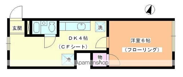 ウェルステージ上落合[1K/24m2]の間取図