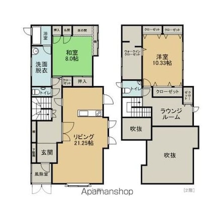 プレステージ中央[2LDK/138.84m2]の間取図