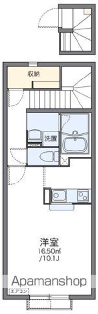 レオネクストウェルフェアー[1K/34.88m2]の間取図