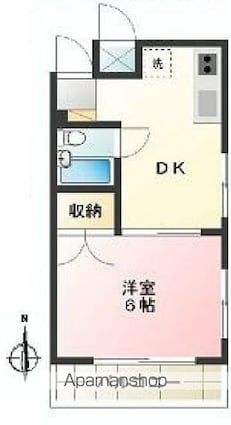 ハイツロビン[1DK/28.7m2]の間取図