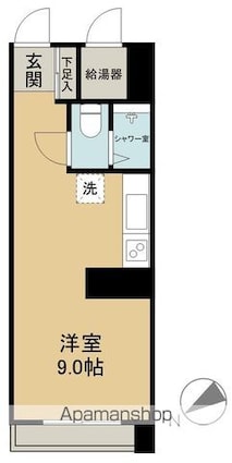 京急西広島マンション[1R/19.41m2]の間取図