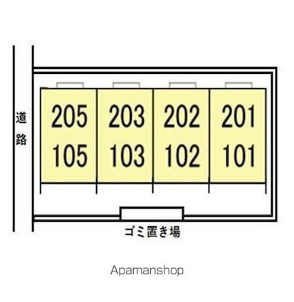 グレース蘭[1K/16m2]の配置図
