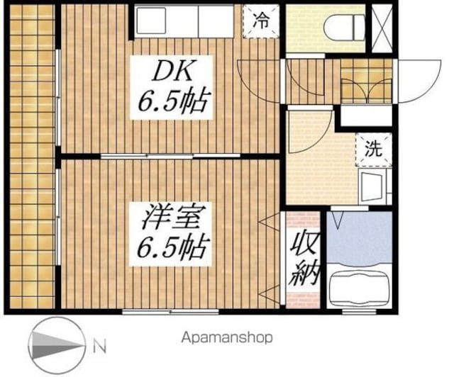 メゾン　フルール[1DK/33.34m2]の間取図