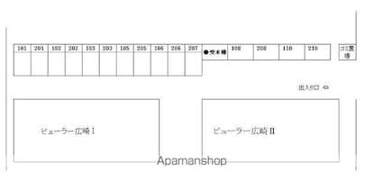 ビューラー広﨑Ⅰ[1LDK/48m2]の配置図
