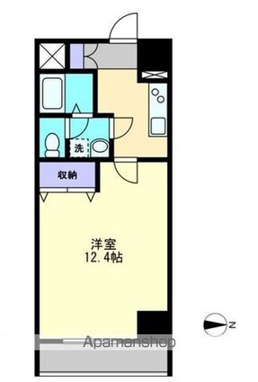 香川県高松市松縄町[1K/34.86m2]の間取図