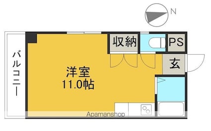 コーポベターデイズ[1R/23.92m2]の間取図