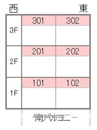 マリベール南江戸[2LDK/54.45m2]の配置図