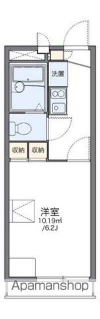 レオパレス小茂根[1K/19.87m2]の間取図
