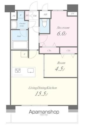 ＣＯＮＳＴＥＬＬＡＴＩＯＮ[1SLDK/57.32m2]の間取図