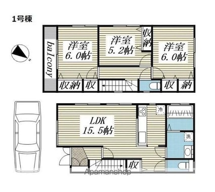 Ｉ－ｗｏｏｄ日吉町[3LDK/81.56m2]の間取図