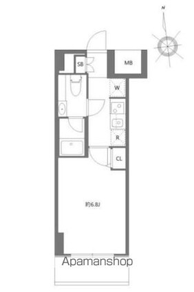 エヌステージジェイアール新白岡駅前[1K/22.48m2]の間取図