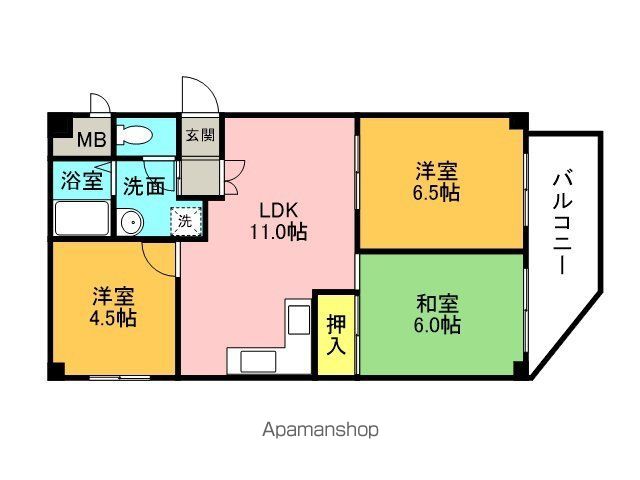 エレガンス松本2号館の間取り写真