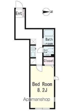 Ｋハイム[1K/27.7m2]の間取図