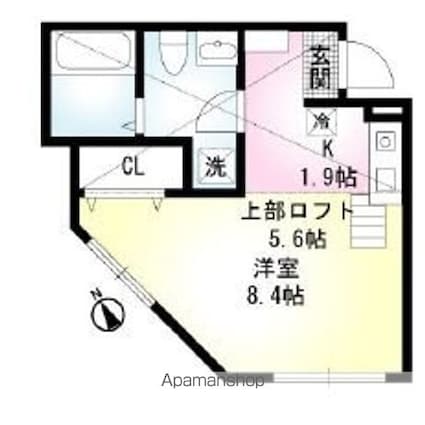 Ｇｒａｎｄｉｏｓｏ東十条[1R/20.77m2]の間取図