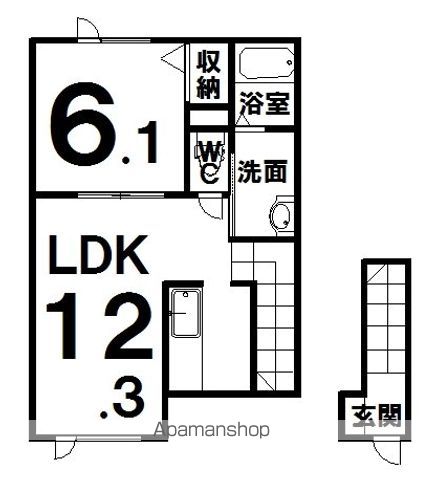 根室本線 帯広駅 徒歩43分 2階建 築9年の間取り写真