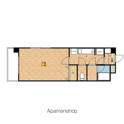 ポストセレーノ[1K/28m2]の間取図