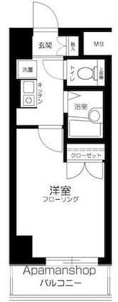 東京都杉並区荻窪２丁目[1K/21.6m2]の間取図