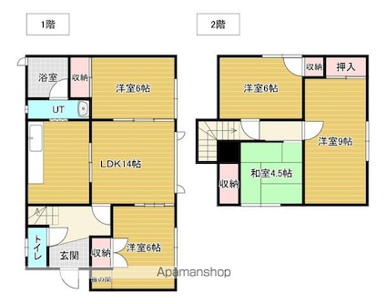 日の出台１丁目貸家[5LDK/99.36m2]の間取図