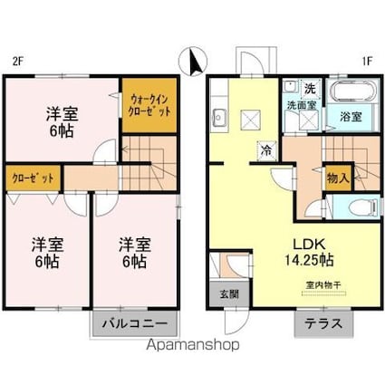 アリビオ黒田[3LDK/80.59m2]の間取図