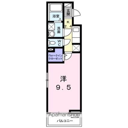 Ｋ’ｓ　シエージィ　Ｂ[1K/30.42m2]の間取図