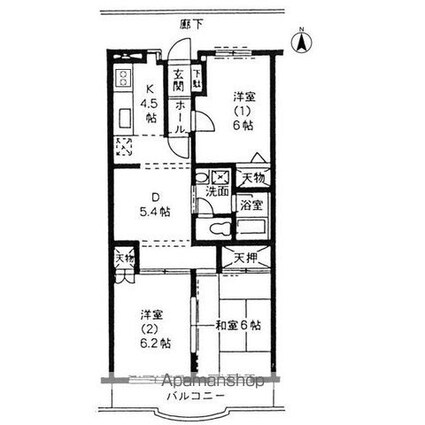 コンフォール　ソシア[3DK/60.39m2]の間取図