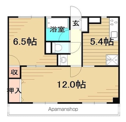 パラシオンアイワ[1LDK/52.17m2]の間取図