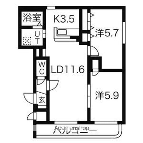 大光10番館の間取り写真