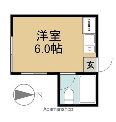 ニューハイツ杏子[1R/18m2]の間取図