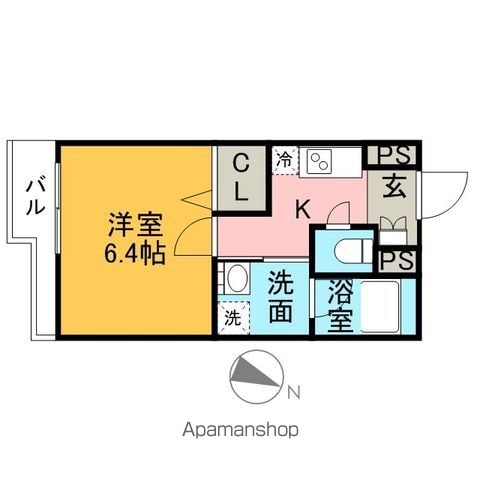 アンプルールベトンＣＩＥＬ 401 ｜ 福岡県福岡市博多区博多駅南５丁目18-8（賃貸マンション1K・4階・23.22㎡） その2