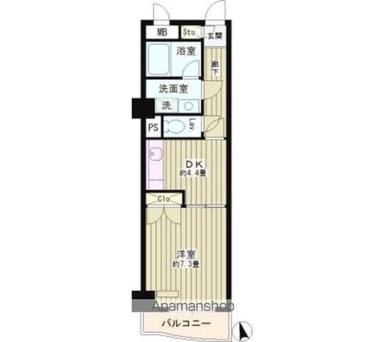 メゾン「サロム」 406 ｜ 東京都国分寺市本町４丁目1-18（賃貸マンション1DK・4階・33.05㎡） その2