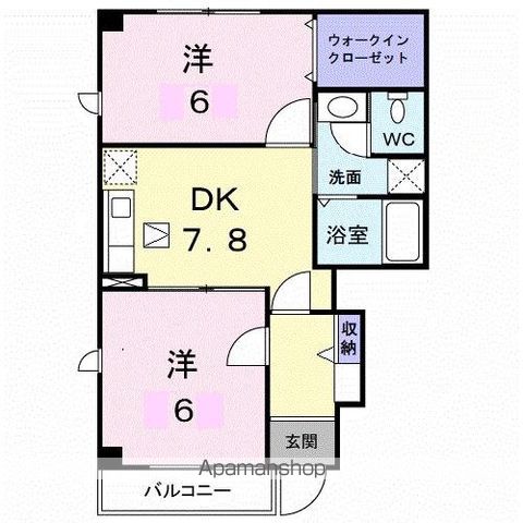 アロッジオK3 Bの間取り写真