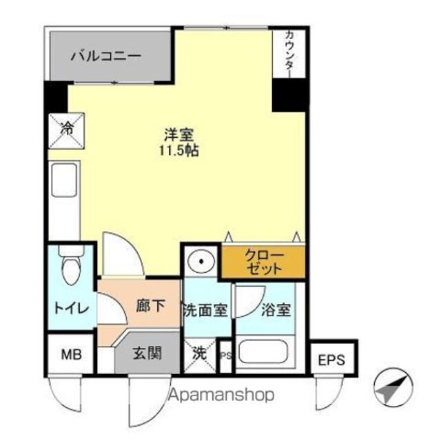 フォレンツタワー文京千石[1R/30.27m2]の間取図