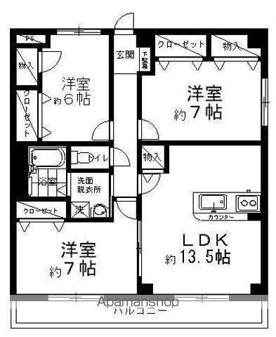 ＶＩＥＷ　ＣＲＥＳＴの間取り