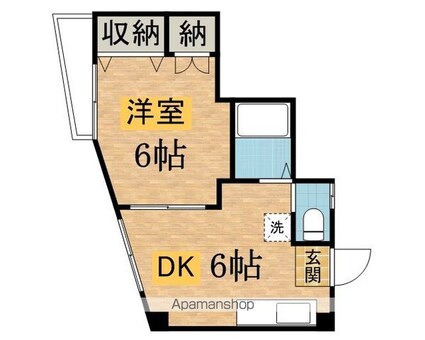 クローバーハイツ[1DK/31.47m2]の間取図