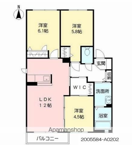 アンビシヨン A棟の間取り写真