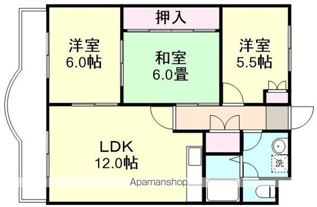 ニューマリッチ有楽　Ⅰ[3LDK/64.3m2]の間取図