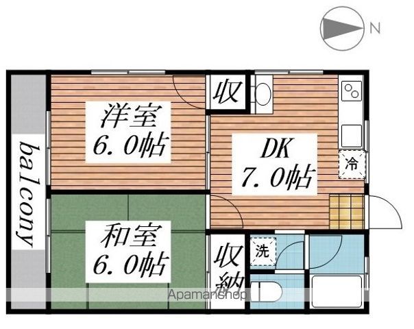 【山幸ハイツの間取り】