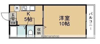 サンガーデン東照宮[1K/31.2m2]の間取図