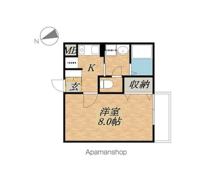 グッドフィールド[1K/27.32m2]の間取図
