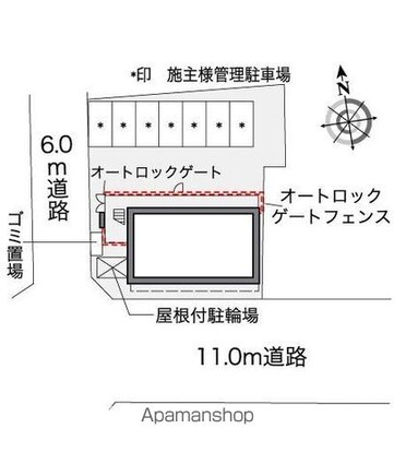レオパレスＥＡＳＴＡＧＥⅠ[1K/20.81m2]の配置図