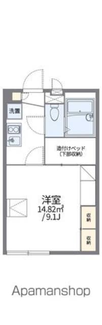 レオパレス英俊Ｅ[1K/23.18m2]の間取図