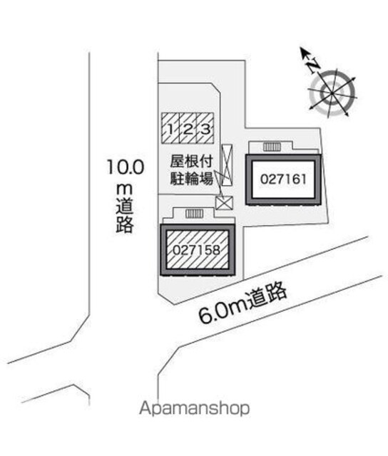 レオパレスエスタⅡ[1K/19.87m2]の配置図