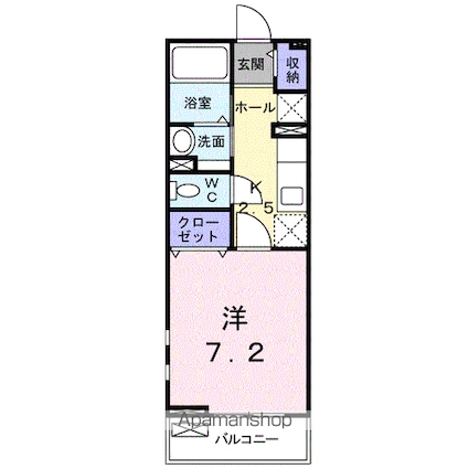 和歌山県和歌山市関戸２丁目[1K/27.18m2]の間取図