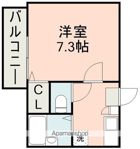 ロフティ黒髪Aの間取り写真