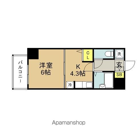 福岡市中央区大宮のマンションの間取り