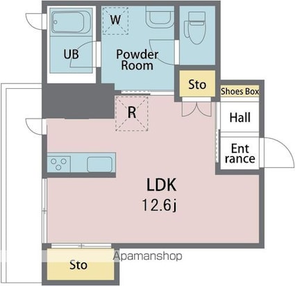 サン・ミッシェル[1R/36.17m2]の間取図